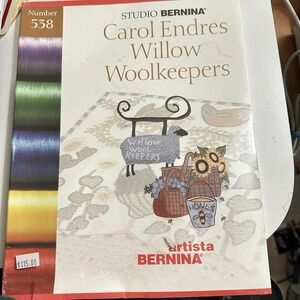 Artista Studio Bernina Carol Endres Willow Wool keepers Embroidery Card  No. 538